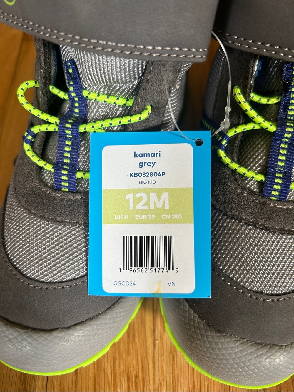 Stride Rite Gray, Blue & Lime Toddler High-Top Sneakers - Picture 2 of 6